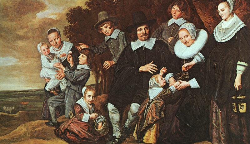 Frans Hals A Family Group in a Landscape oil painting image